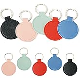 Beadthoven Leather Keychains Colorful Keychain Blanks Bulk with Key Rings for Purse Backpacks Car Keys Making