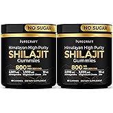 Himalayan Shilajit Gummies 800mg - Magnesium, Ashwagandha, Zinc, Fulvic Acid & 85+ Trace Minerals, Pure, Sugar-Free, Extra Strength, High Absorption, for Men, Women, Non-GMO, 120 Gummy