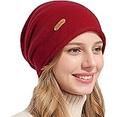 ACUSHLA 100% Merino Wool Slouchy Beanie for Women & Men Knit Winter Hat Unisex Warm Skull Cap for Cold Weather