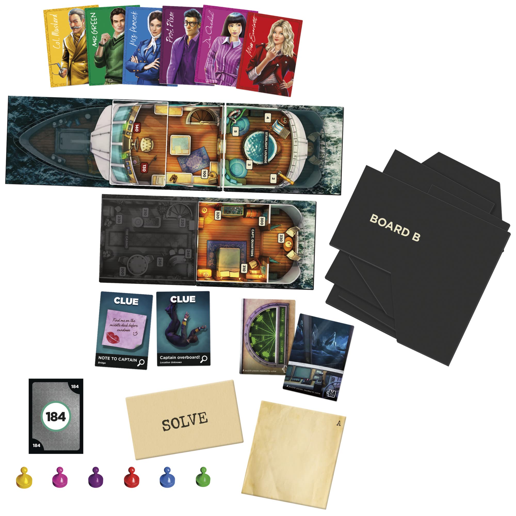 Hasbro Gaming Clue Board Game Sabotage on The High Seas, Escape Room Game, Murder Mystery Games, 1-6 Players, 10+ (Amazon Exclusive)