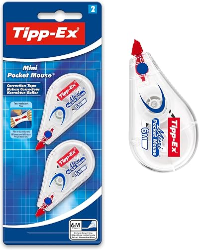 Tipp-Ex Bic Tipp-Ex Mini Pocket Mouse Correction Tapes 6 m Pack of 2 White