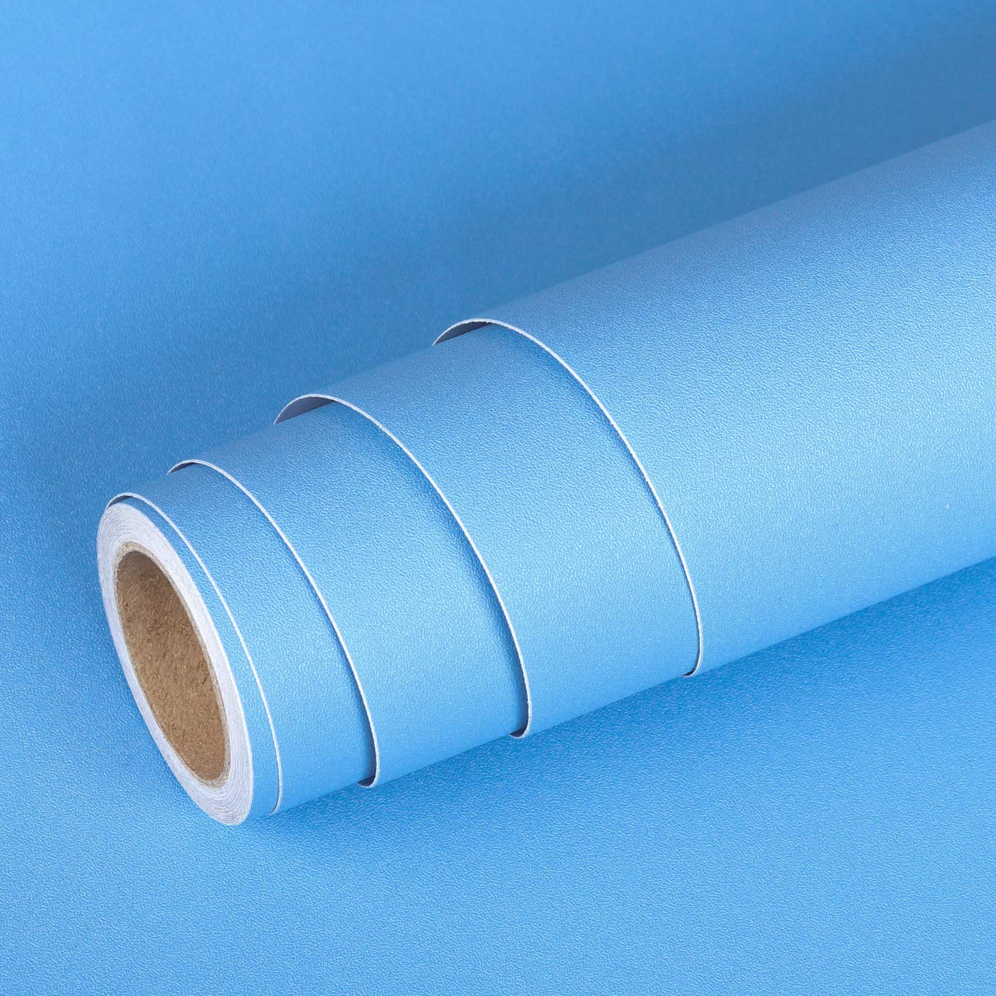 Livelynine Sky Blue Wallpaper for Boys Bedroom - Teenager Duck Egg Peel and Stick Wallpaper - Duck Egg Blue Vinyl Wrap Roll for Furniture & Kitchen Cupboards - 40CM X 2M