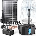 POPOSOAP Solar Fountain Pump with Pond Filter Kit, 8W Solar Pond Pump with Pond Filter Box, Pond Filter for Outdoor Pond Garden Fountain Waterfall DIY Water Feature
