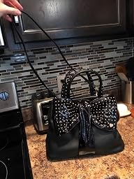 betsey johnson bow tie purse