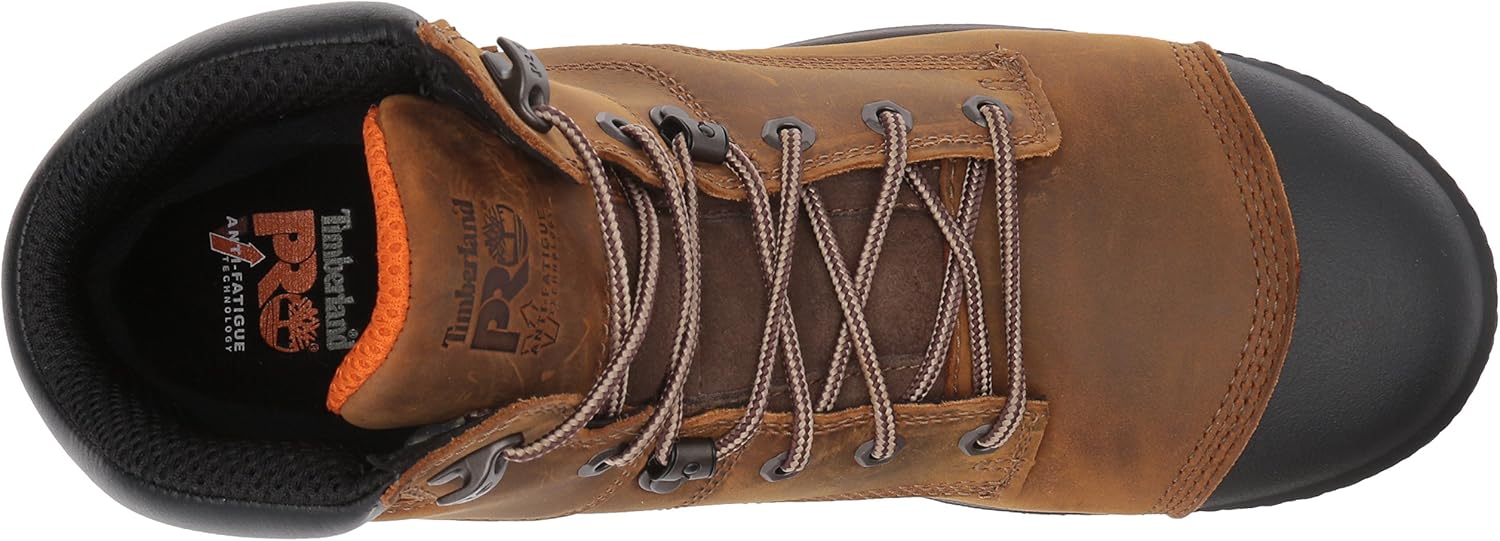 Timberland PRO Men's Helix HD 6 Inch Composite Safety Toe Waterproof Industrial & Construction Shoe, Distressed Brown Full Grain Leather, 11: Shoes