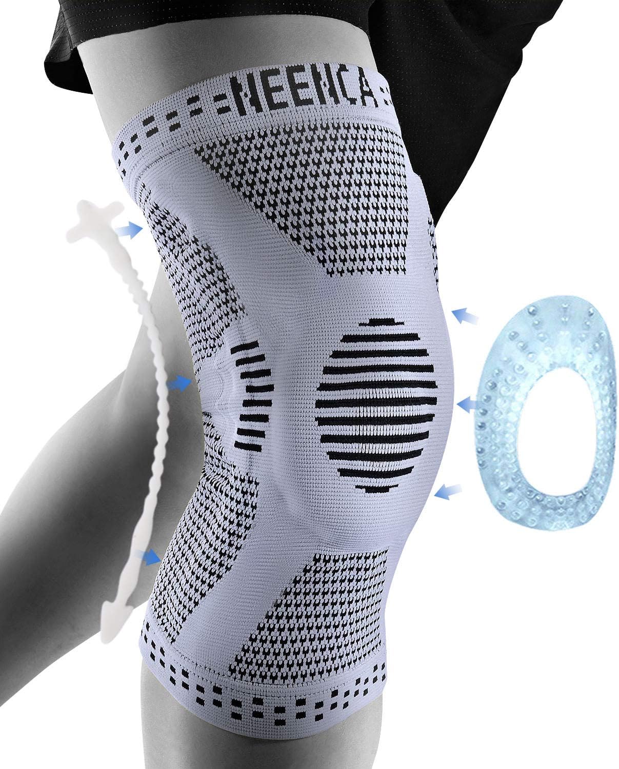 NEENCA Professional Knee Brace,Knee Compression Sleeve Support for Men Women with Patella Gel Pads & Side Stabilizers,Medical Grade Knee Pads for Running,Meniscus Tear,ACL,Arthritis,Joint Pain Relief: Sports & Outdoors