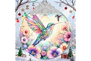 Hummingbird Stained Glass Orament - Christmas Ornament - Christmas Decorations for Tree - Holiday Present ldeas - Gift Exchan