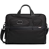 tumi alpha leather briefcase
