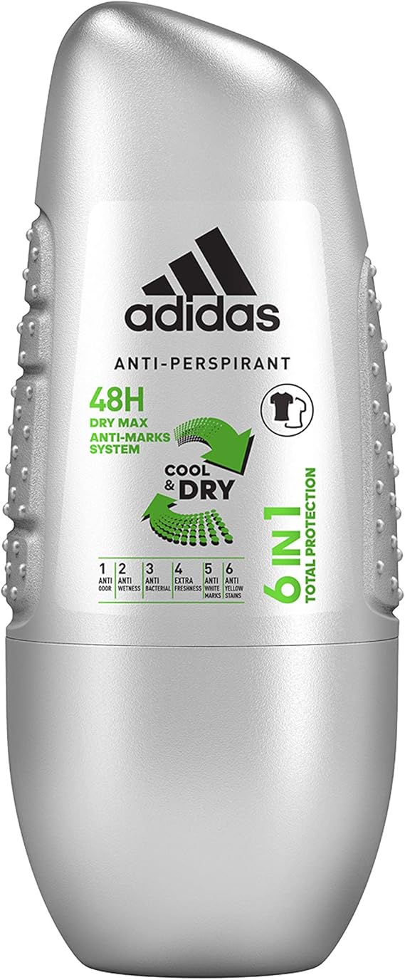 ADIDAS desodorante masculino cool\u0026dry 6 en 1 roll on 50 ml: Amazon.es:  Belleza