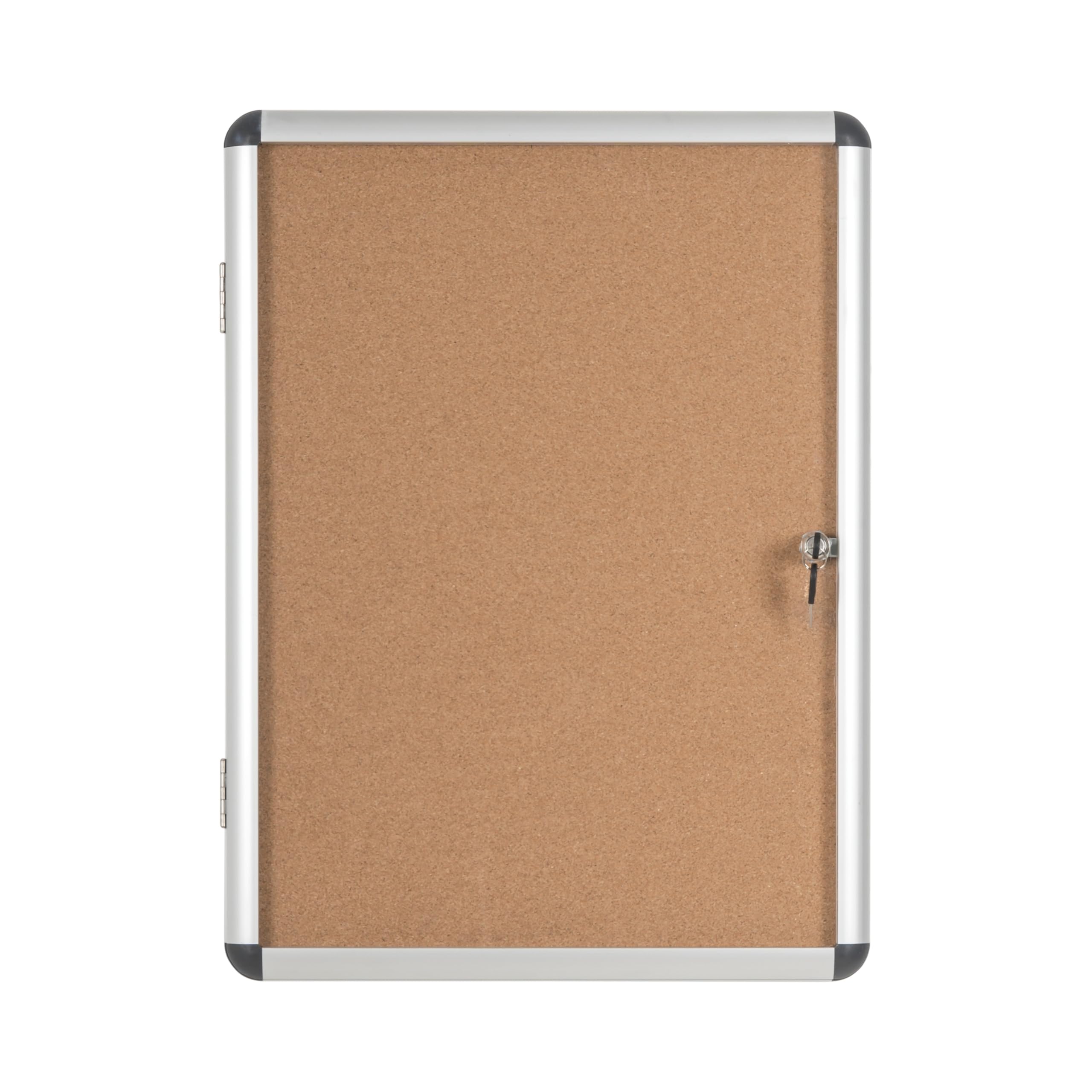 Bi-Office Display Case Enclore, Cork Surface, Acrylic Door, Aluminium Frame, 50 x 67.4 cm (4X A4)