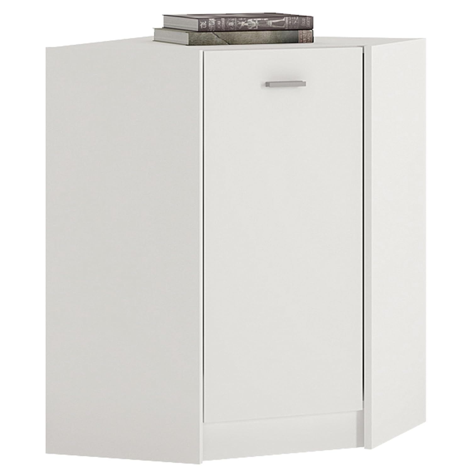 P N Homewares Crescita Corner Cupboard In White Cupboard