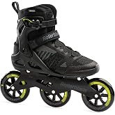 Rollerblade Macroblade 110 3WD Mens Adult Fitness Inline Skate, Black and Lime, Performance Inline Skates