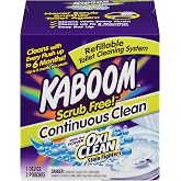 Kaboom Scrub Free! Toilet Bowl Cleaner System with 2 Refills | Continuous Toilet Bowl Cleaner, Scrub Free, Safe for Septic Systems
