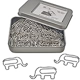 Cute Elephant Shaped Paper Clips Bookmarks, Funny
