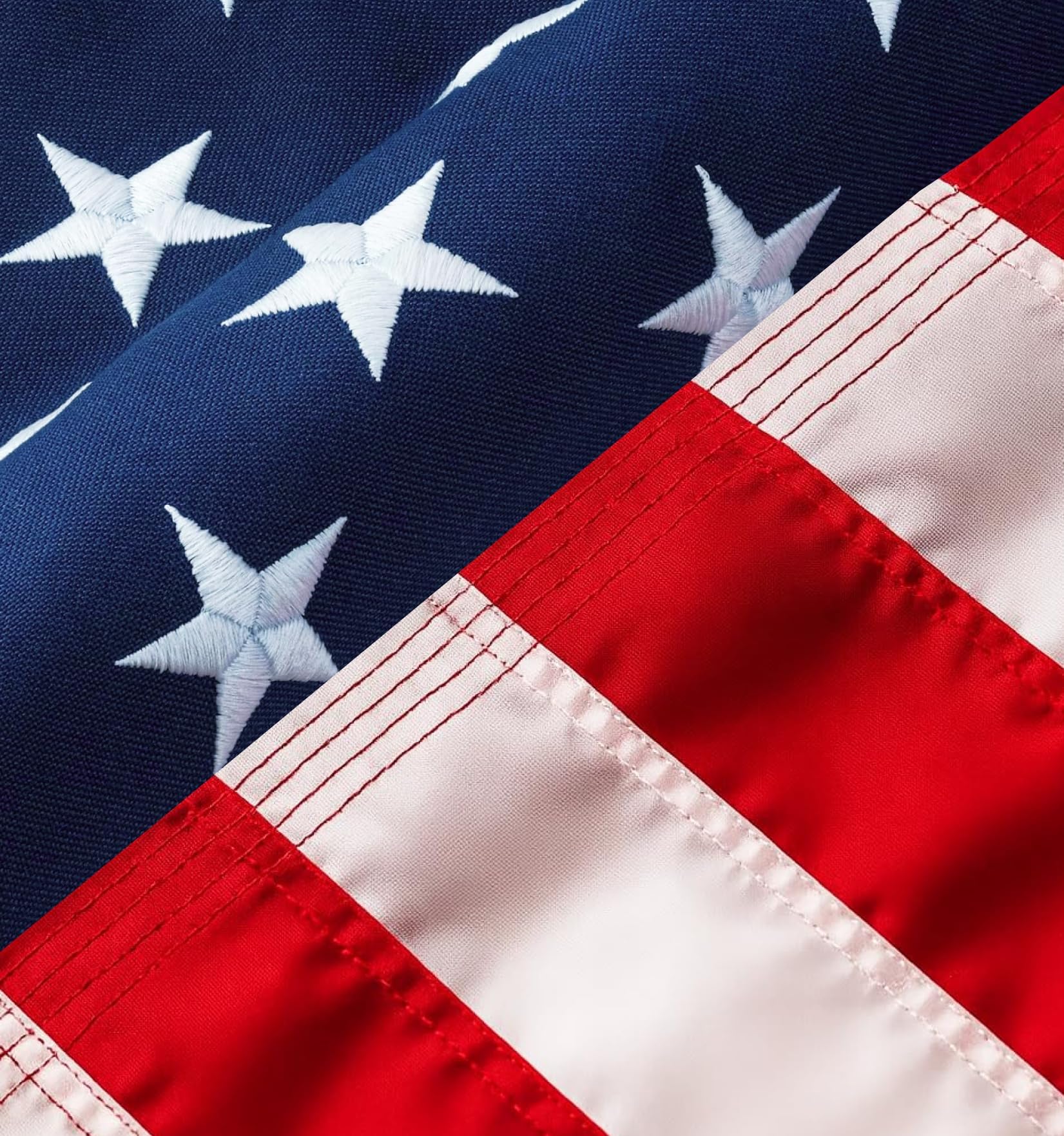 Photo 1 of American Flags for Outside - 4x6 USA Flag With Embroidered Stars & Sewn Stripes – Heavy Duty UV Treated Polyester (Tougher Than Nylon), 70% More Fade Resistant