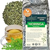Dragonfly Herbs Organic Moringa Leaf Tea, 375g Loose Cut Leaves, Moringa Oleifera, Premium Herbal Tea, Caffeine-Free, Versati