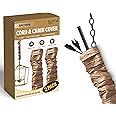Royal Designs, Inc. Cord & Chain Cover 4 ft Silk Type Fabric, Chandelier Pendant Lighting Chain & Cable Management, Touch Fastener, Brown - 2 Pack