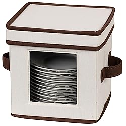 Household Essentials Saucer Storage Box, Holds 12