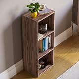 Vida Designs Oxford 3 Tier Cube Bookcase Walnut Wood Shelving Unit view 7