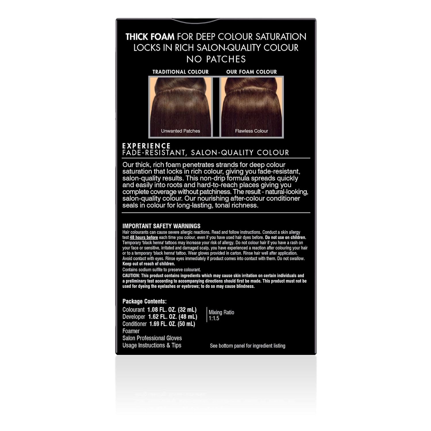 John Frieda Precision Foam Color, Dark Natural Brown 4N, Full-coverage Hair Color Kit, with Thick Foam for Deep Color Saturation: Beauty