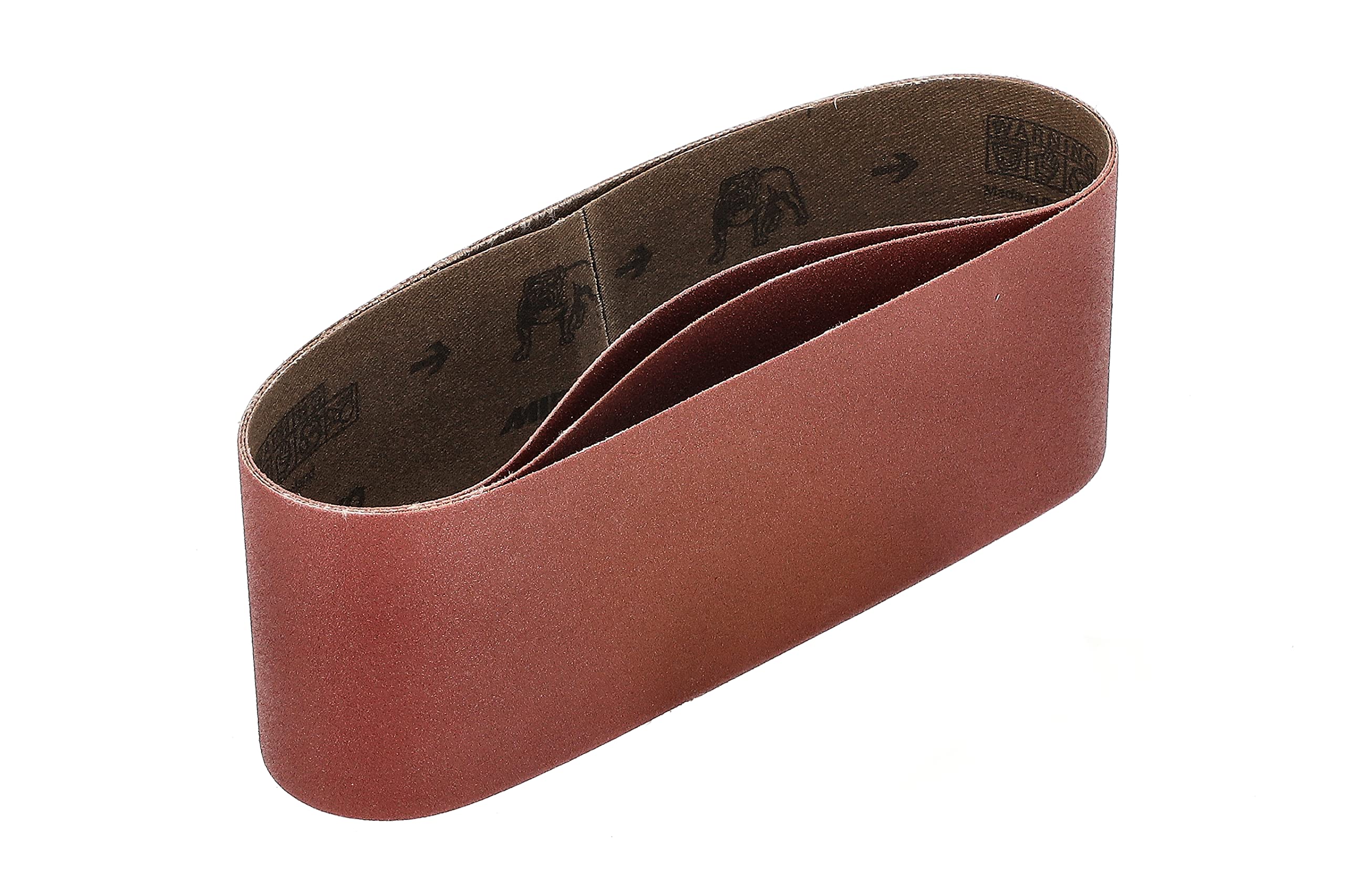 Mirka Red 3 x fabric sanding belts 75x457mm / grit P120 / high quality sanding belt for belt sander / for sanding wood and metal