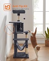 Feandrea Cat Tree Tower 143 cm Multi Level Plush Condo with 4 Scratching Posts view 8