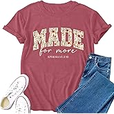 VERYNEAT Christian Shirts for Women Made for More Ephesians 2:10 Shirt Bible Verse Top