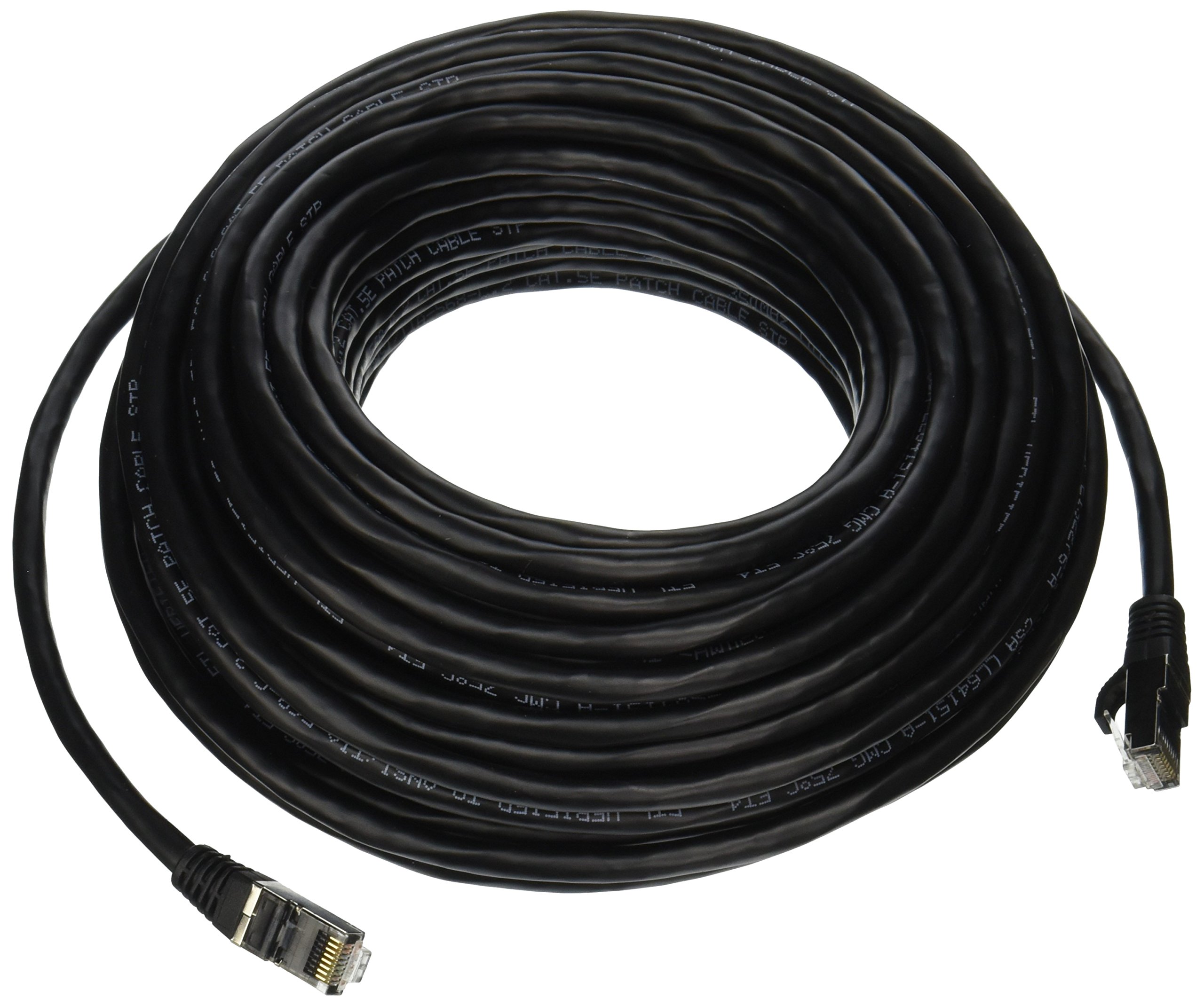 C2G/Cables to Go 28705 Cat5E Molded Shielded Patch Cable, Black (75 Feet/22.86 Meters)