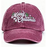 JYNBELSOR Christmas Baseball Cap Xmas Hat for Men Women, Santa Hat Cotton Embroidered Funny Merry Christmas GIifts