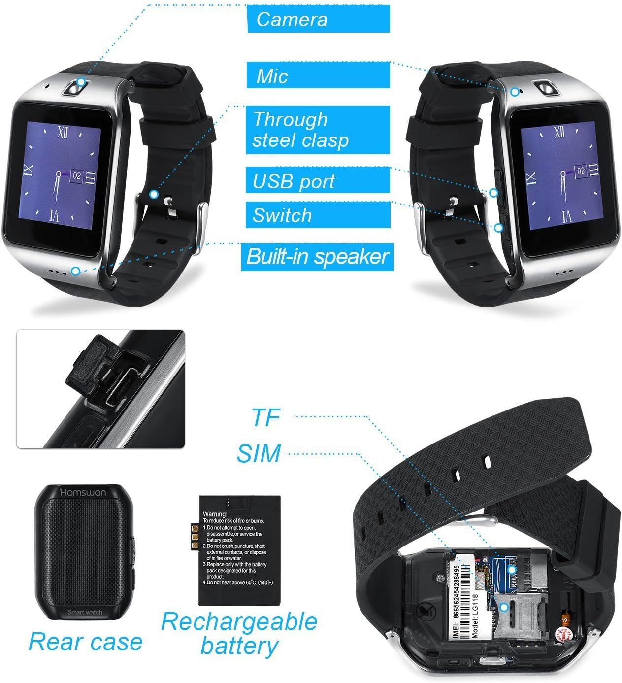 hamswan smartwatch lg118