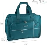 Hobbygift Sewing Machine Carry Case Teal 47x21x33cm view 6