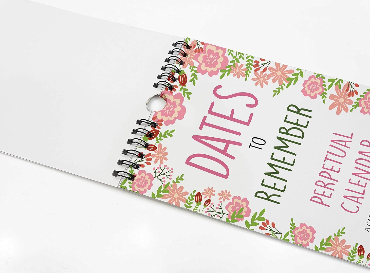 Inkdotpot Floral Perpetual Calendar Birthday Wall Hanging Anniversary Special Event Reminder Calendar Book Journal Stationary Wall Hanging Birthday Gift Card Planner Organizer - Image 5