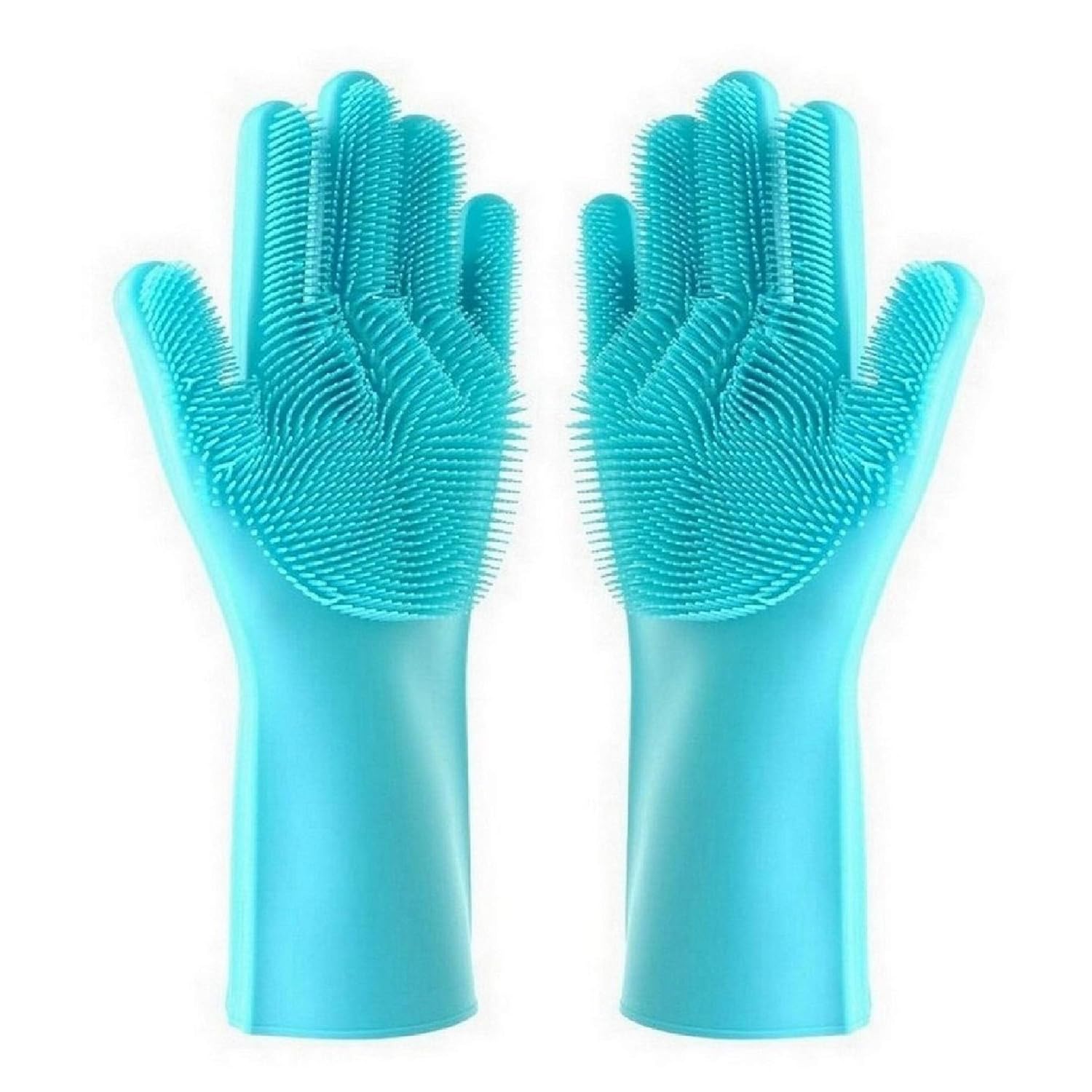 RBGIIT Silicon Dishwashing Gloves with Wash Scrubber + Magic Silicone