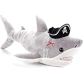 The Petting Zoo Shark Stuffed Animal Plushie, Gifts for Kids, Pirate Animals, Pirate Shark Plush Toy 17 inches