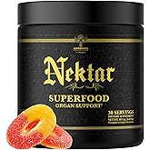Ambrosia Nektar - Superfood Powder | Daily Organ Support Supplement | Greens Powder Alternative | 13 Superfoods for Energy, Digestion, Skin Health & Immune Support | 30 Servings | Sour Gummy Candy