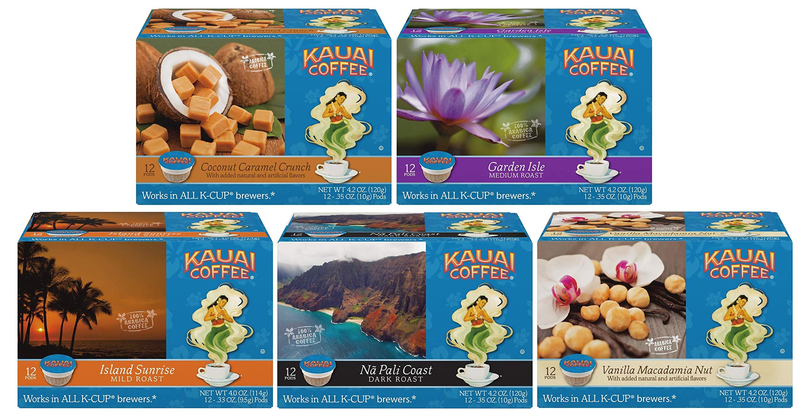 Kauai Coffee Pods Coconut Caramel Crunch Kauai Coffee Coconut Caramel Crunch Medium Roast