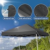 Bonnlo 3x3m Pop Up Gazebo Tent with Sidewalls, Portable Canopy view 4