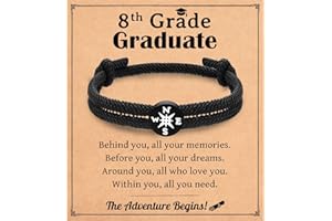 IKIATY 2024 Graduation Gifts for Him Men Boys, High School 5th 8th Grade Kindergarten Preschool College Masters Degree Graduation Gifts Compass Bracelet for Grandson Son Nephew Friends