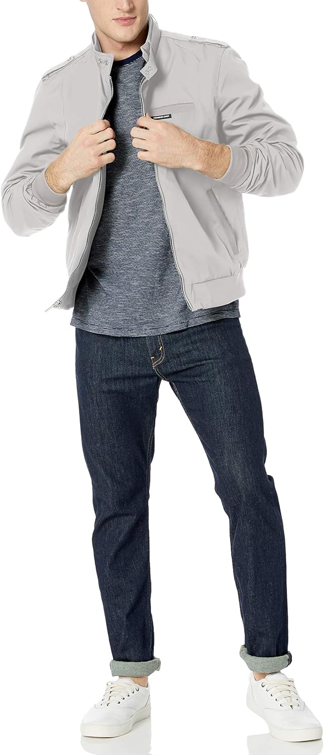 Members Only Men's Original Iconic Racer Jacket at  Men’s Clothing store