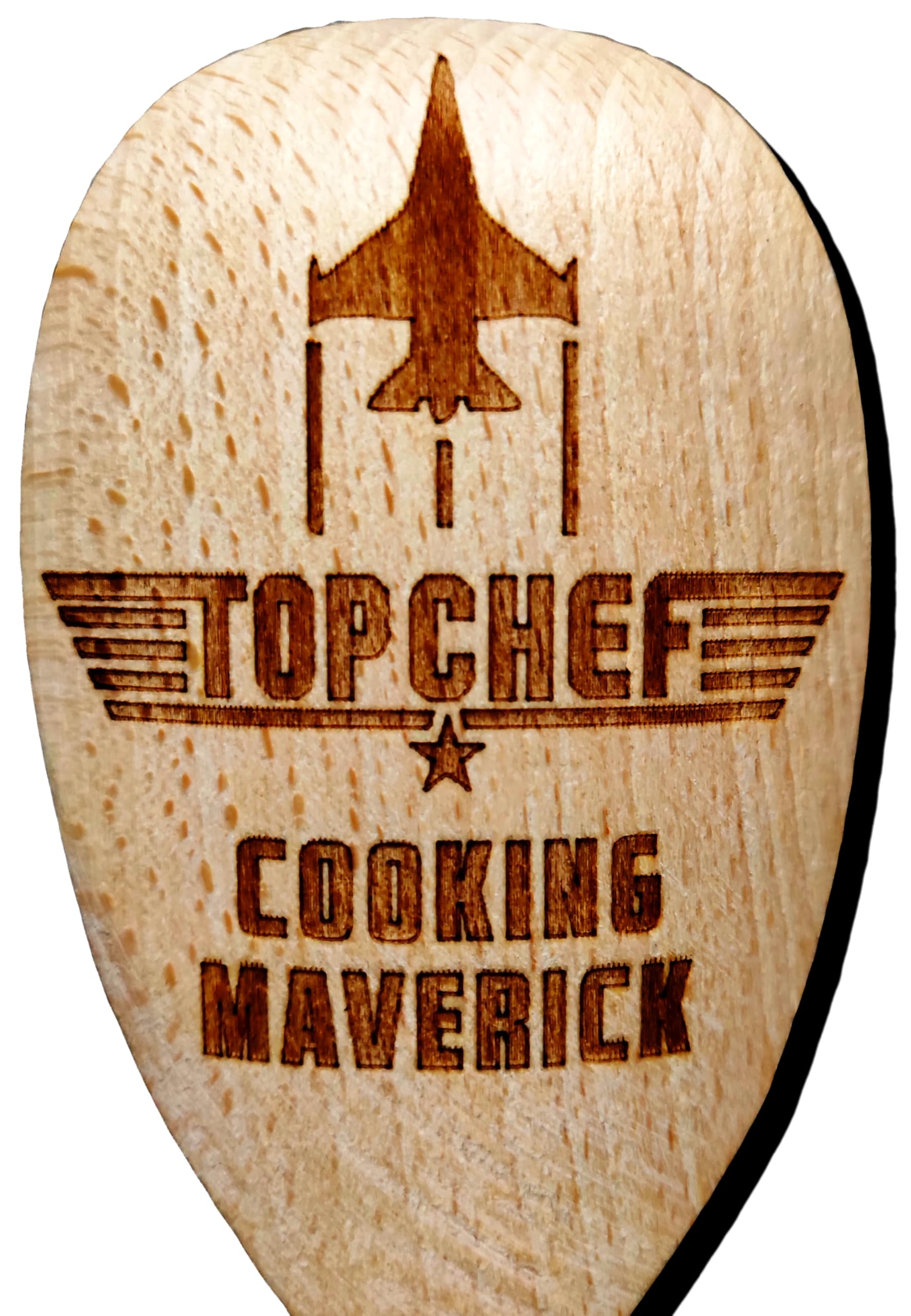 Top Chef Cooking Maverick Wooden Baking Spoon Wood Cooking Baker Present Gift Fan