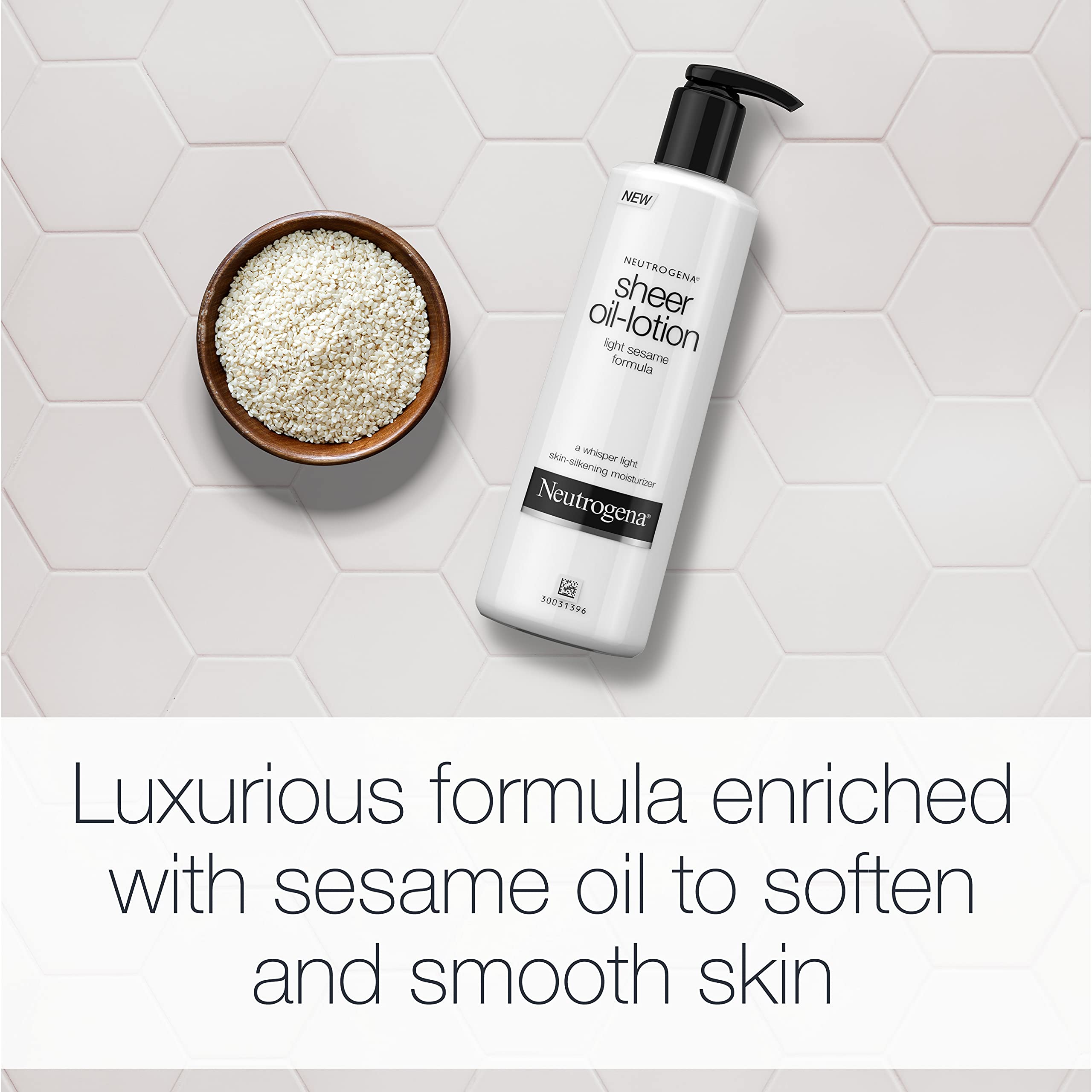 Neutrogena Moisturizing Sheer Body OilLotion, Lightweight & FastAbsorbing Sesame Oil Formula