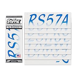STIFFIE Whipline Blue/White 3" Alpha-Numeric