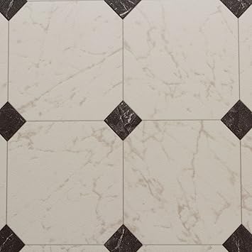 Pvc Bodenbelag Fliese Marmor Schwarz Weiss Breite 2 M 8 95 P M Amazon De Baumarkt