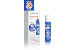 Puressentiel Headache Relief Roll-On �C 9 Essential Oils with Peppermint & Eucalyptus �C Fast, Natural Relief �C 5 ml