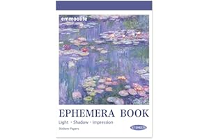 EMMOOLIFE Vintage Oil Painting Scrapbook Sticker, Journaling Supplies for Junk Journal, 500+ Scrapbooking Washi Stickers & 25 Ephemera Papers Art Scrapbook Supplies for Adults Teens Women Girls Junk Journal