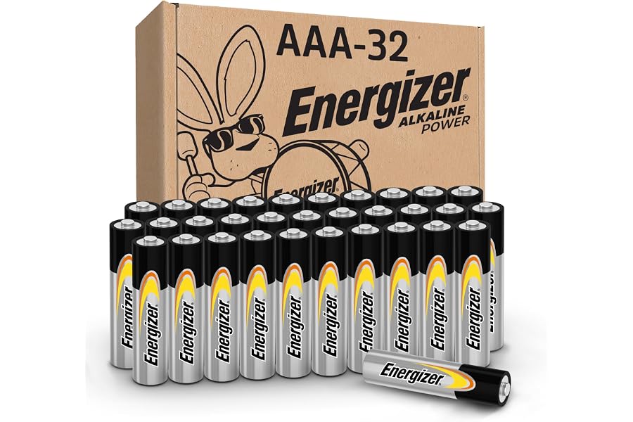 Energizer Alkaline Power AAA Batteries (32 Pack), Long-Lasting | For wireless mouse, flashlights, thermometers, smart home de