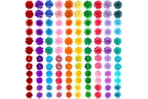 Sadnyy 120 Pcs Dog Collar Flower Bow Accessories Bulk Multi Color Dog Charms Bow Tie Soft Chiffon Pet Flower Bows Charms for Small Medium Large Puppy Dogs Cat Grooming 6 Different Designs