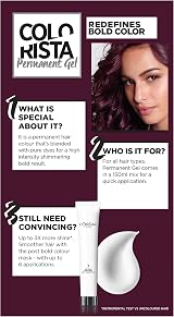 L'Oréal Paris Colorista Dark Purple Permanent Gel Hair Dye 3x Shine view 5