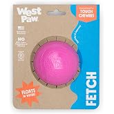 WEST PAW Boundr Ball Dog Fetch Toy &ndash; Bouncing Toys for Dogs, Fetch, Catch, Chewing, Play &ndash; Floatable, Recyclable Balls &ndash; Large Hot Pink