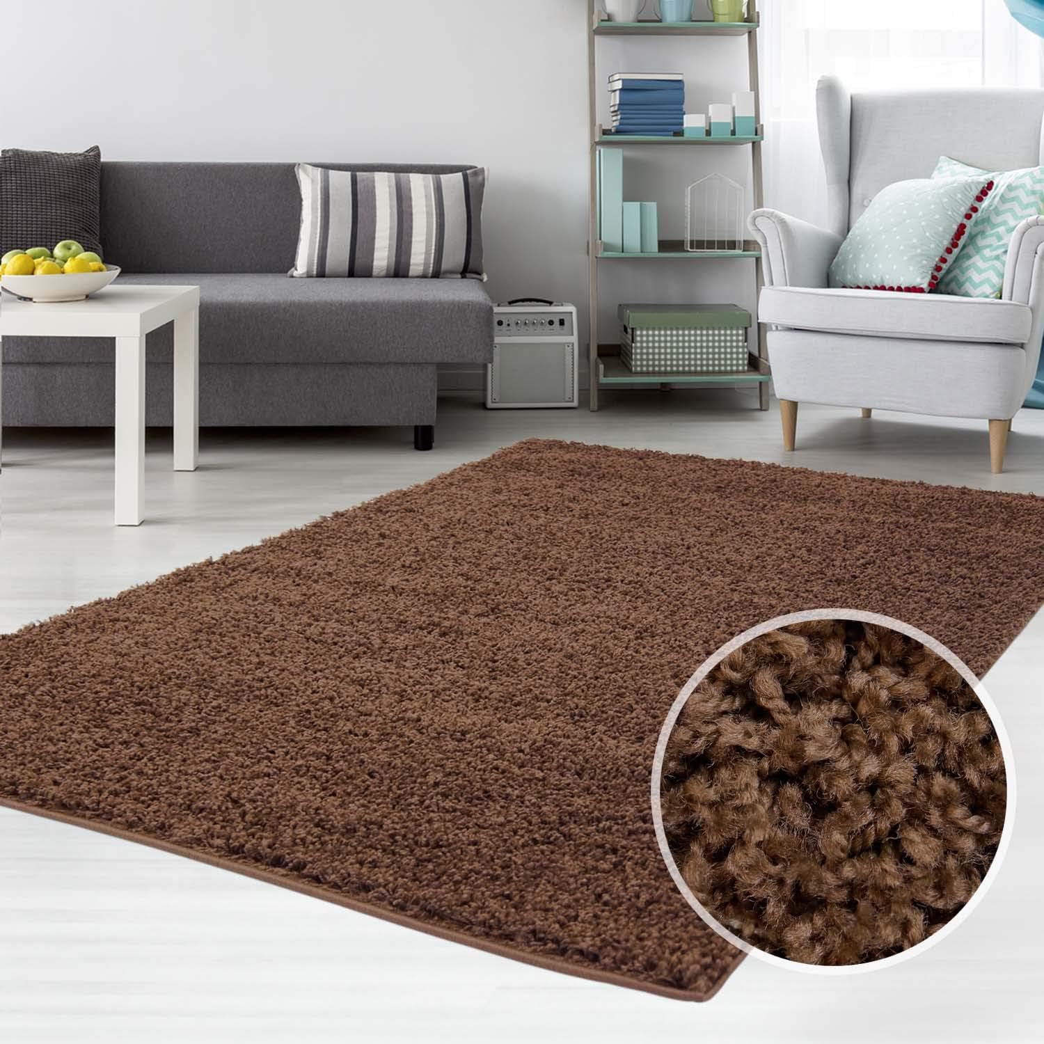 Teppiche Mobel Wohnen Hochflor Teppich Langflor Shaggy Einfarbig